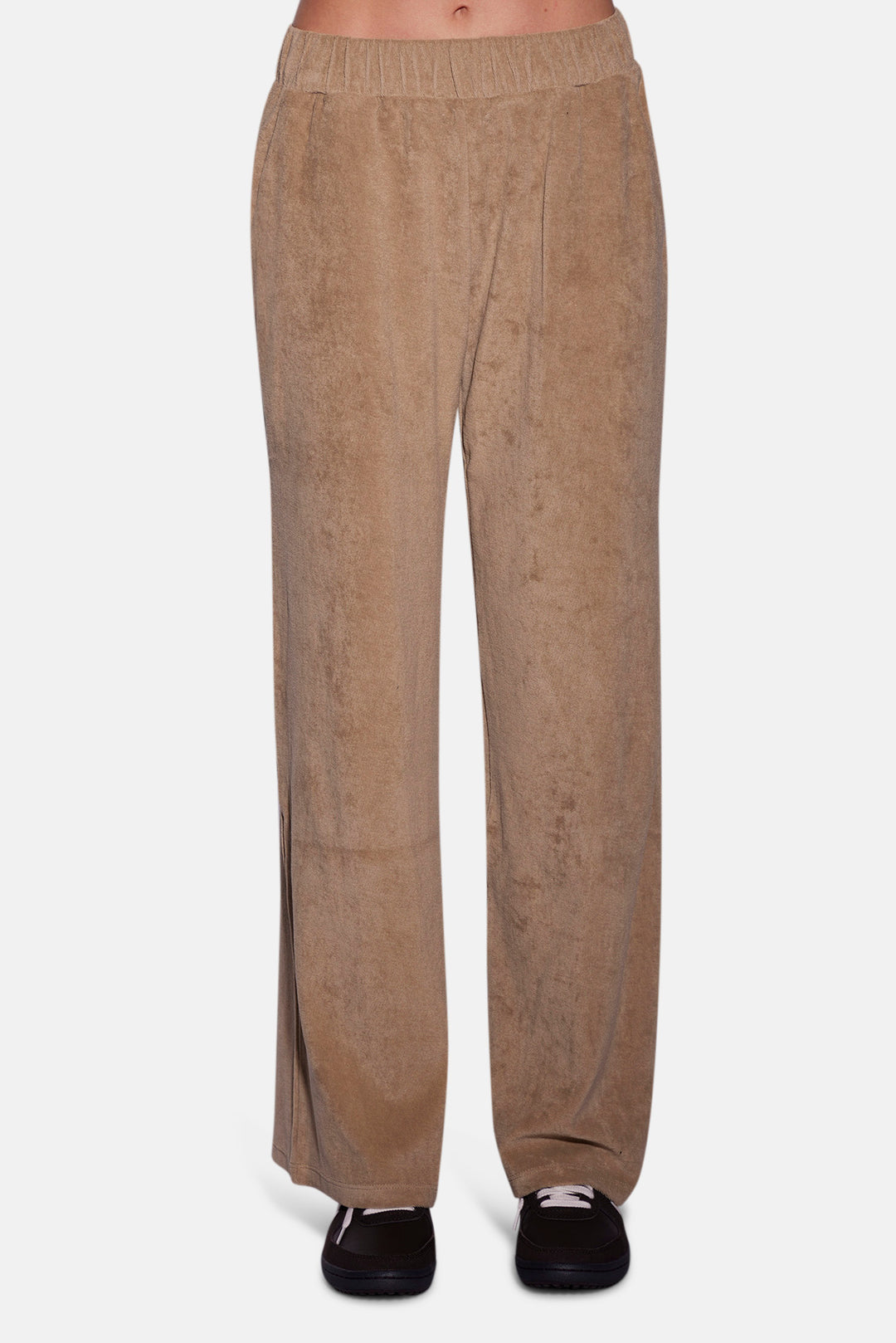 Goldie Wide Leg Terry Pant Sand