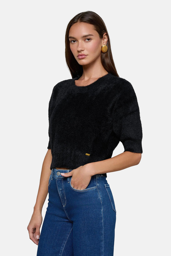 Guinevere Cropped Pullover Black