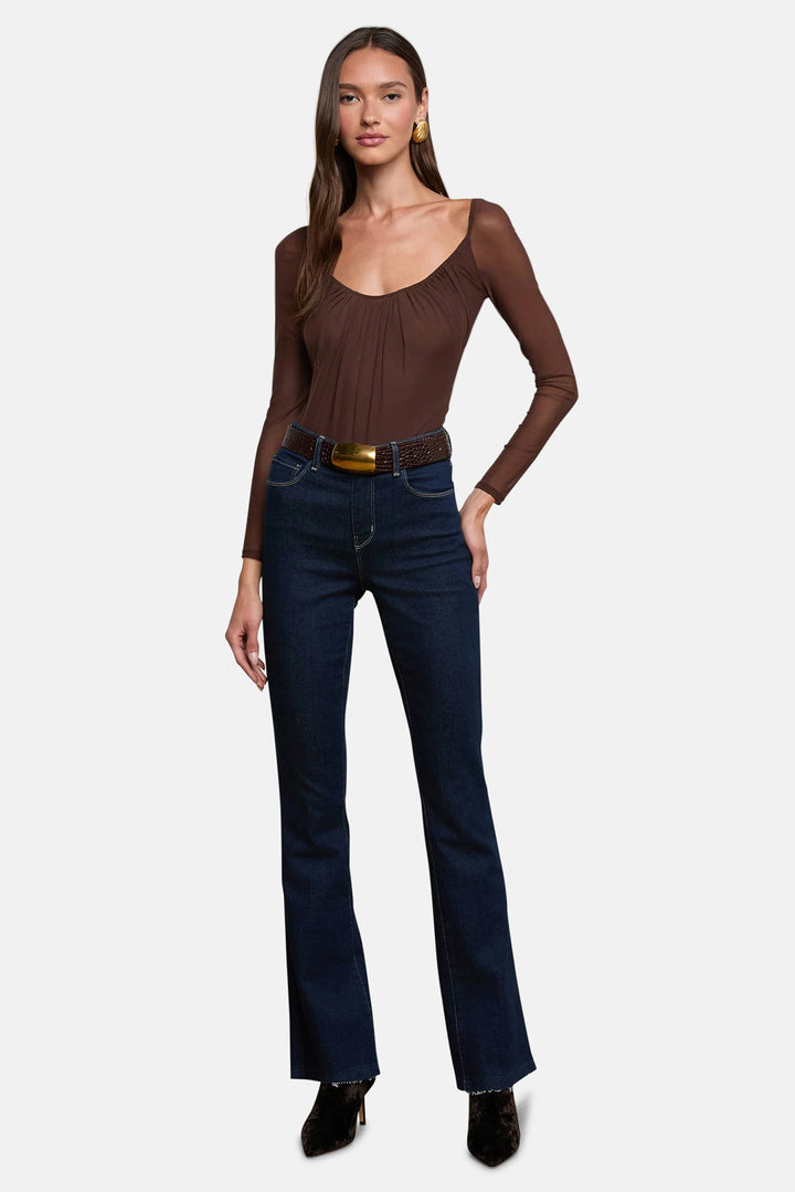 Gwendolyn Mesh Bodysuit Chocolate