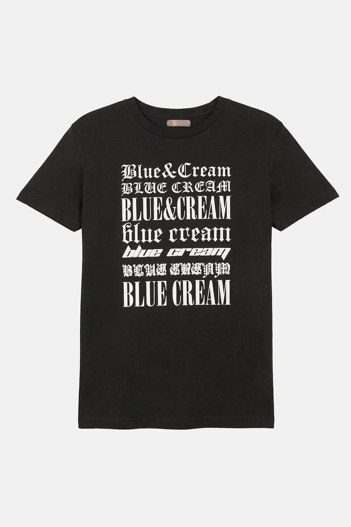 All Over Logo Tee Black