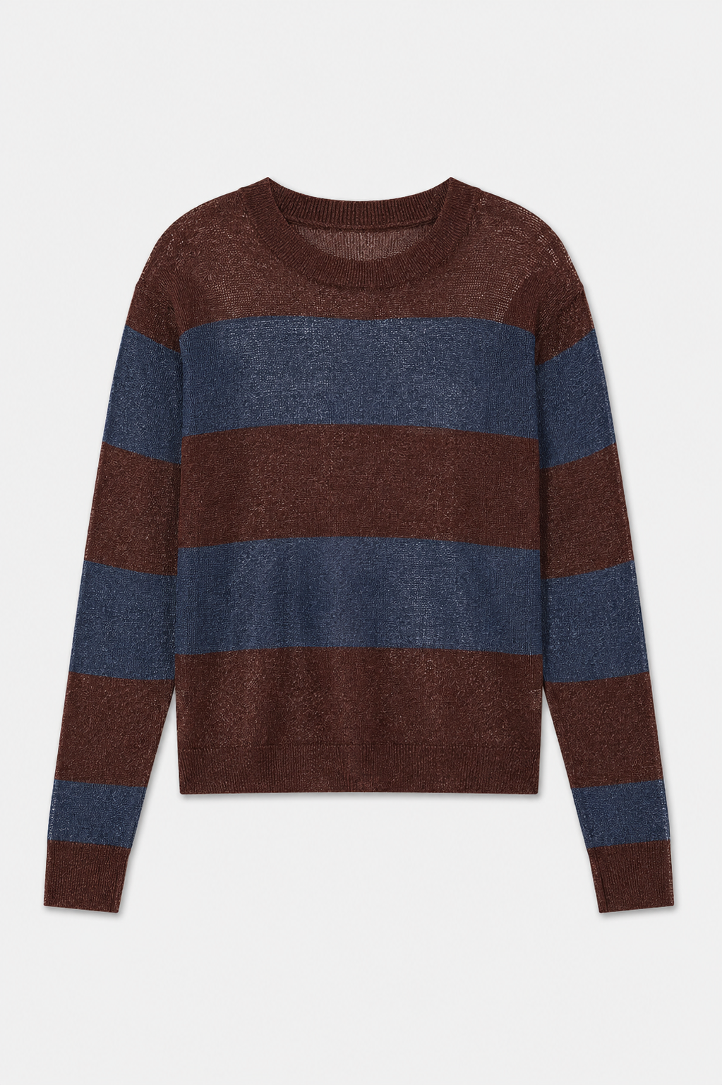 Hana Metallic Knit Top Rust / Navy