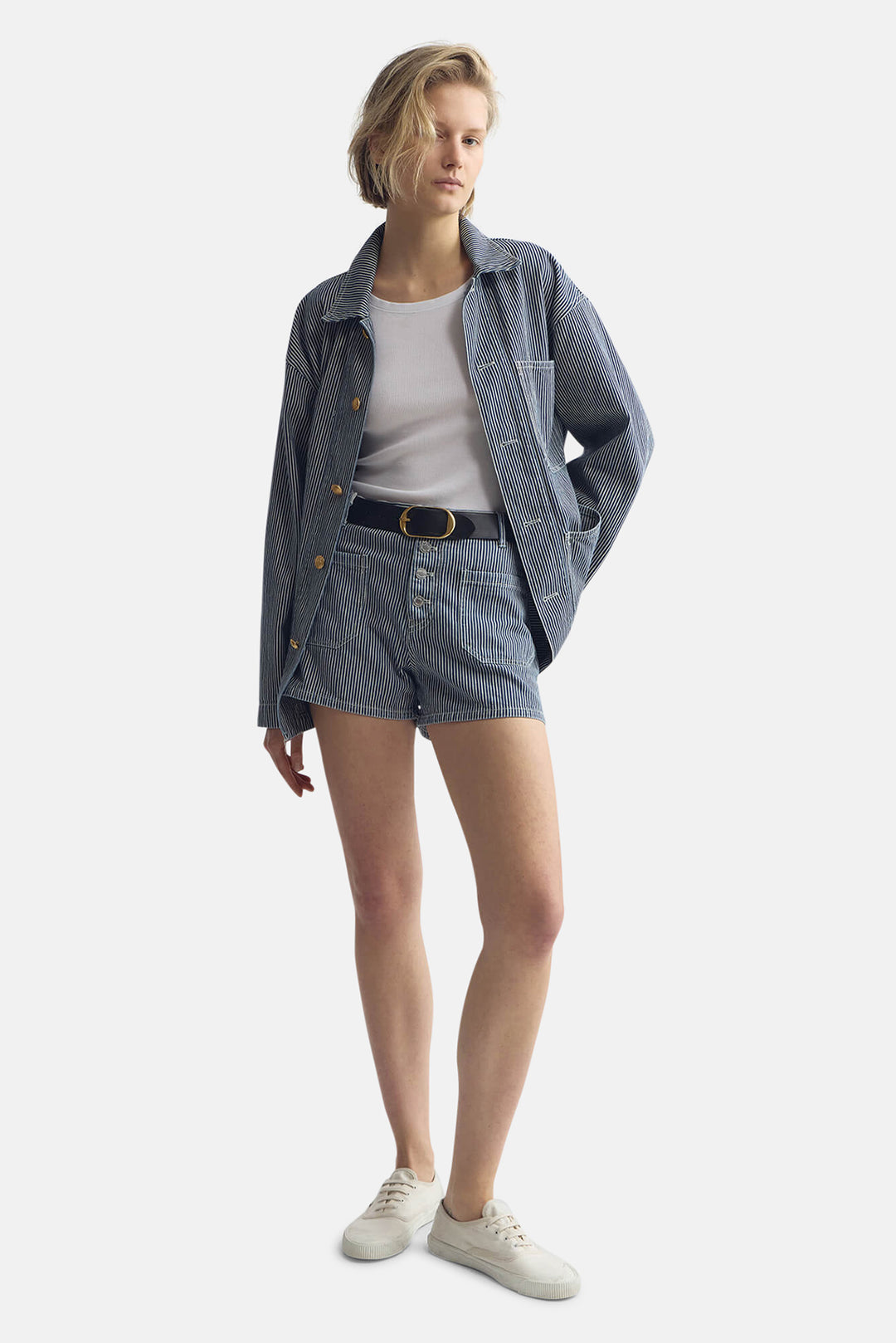 Harley Striped Short Indigo Stripe Rinse