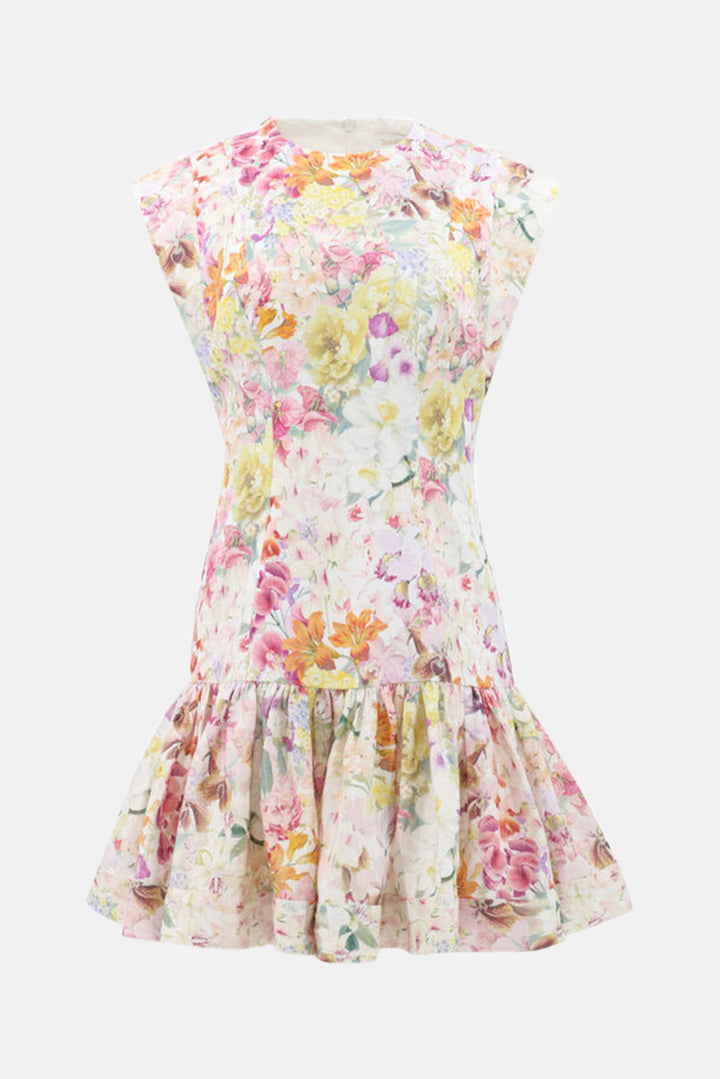 Harmony Flounce Short Dress Kaleidoscope Garden