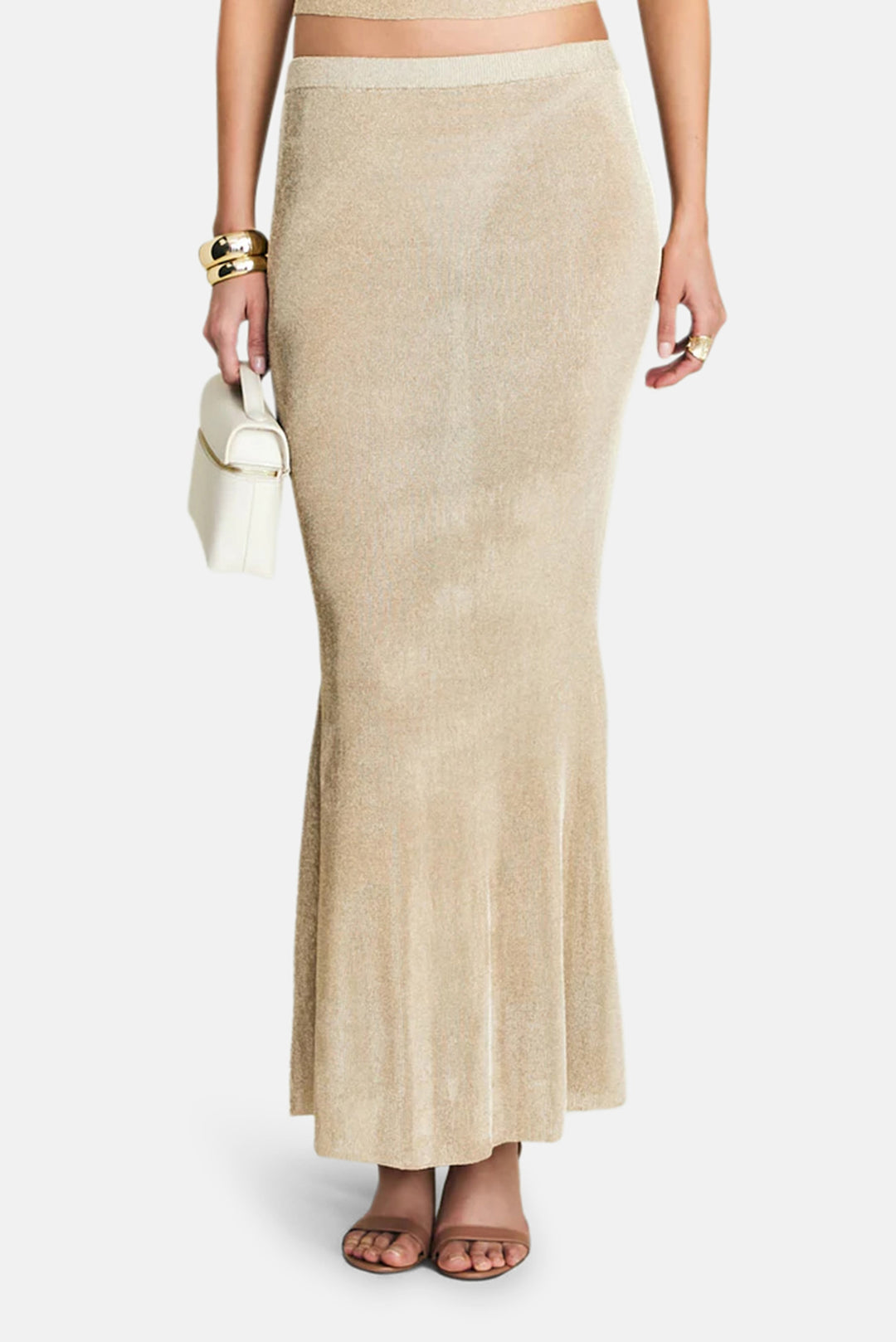 Harmony Metallic Knit Skirt