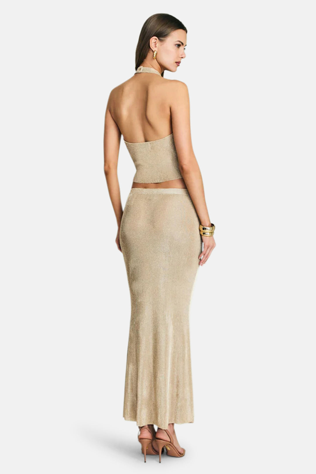 Harmony Metallic Knit Skirt