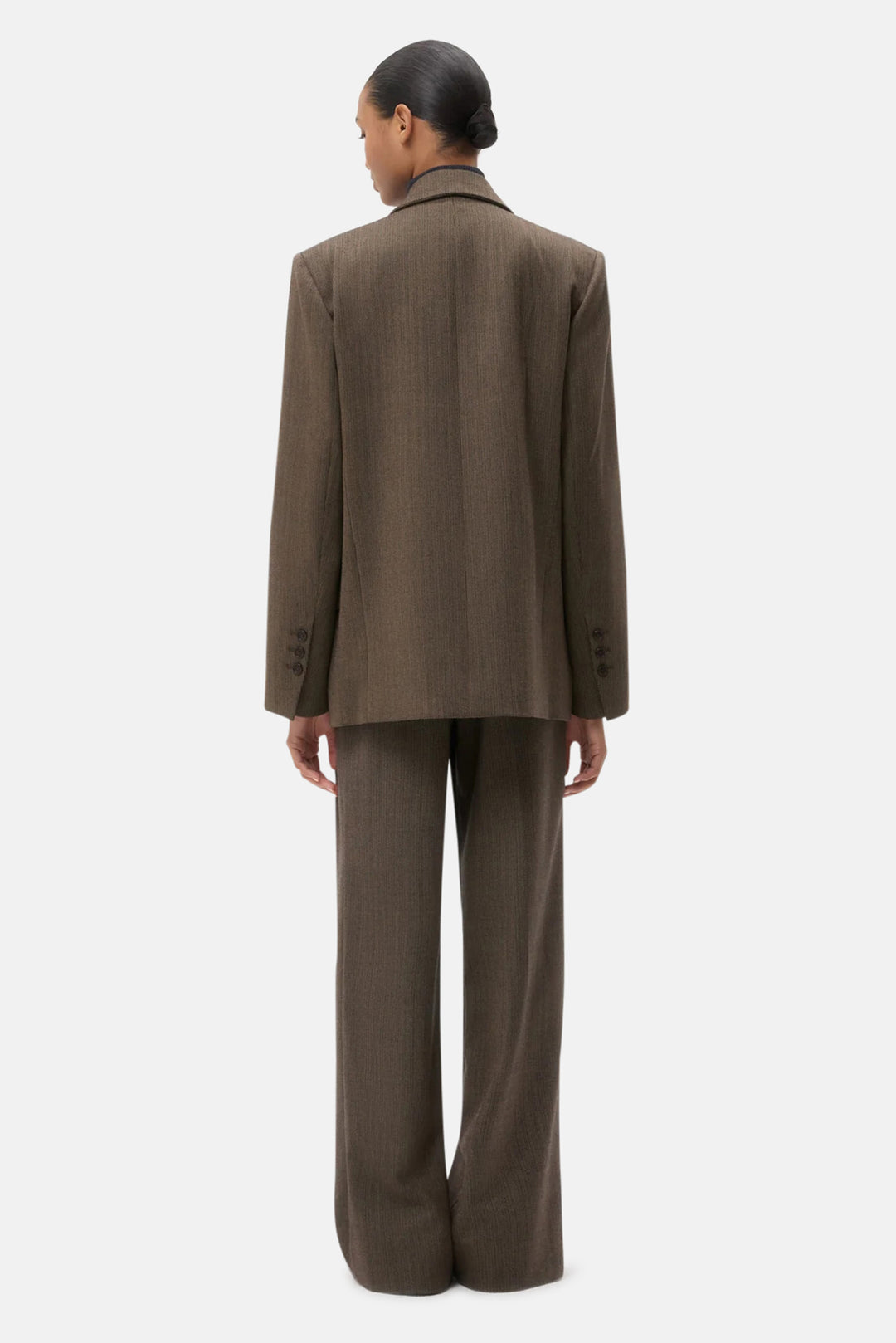 Harper Blazer in Wool Taupe