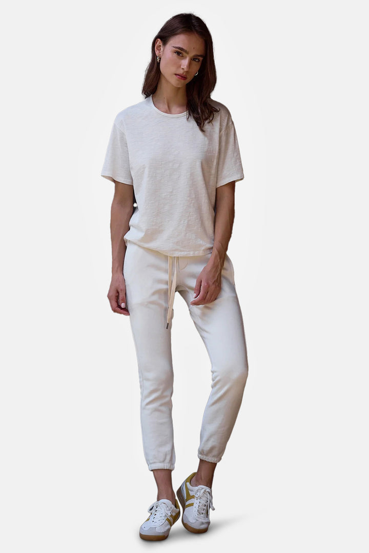 Harper Boxy Slub Jersey Tee Faded White