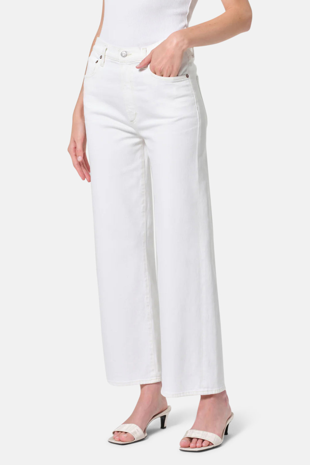 Harper Straight Jean In White Wash