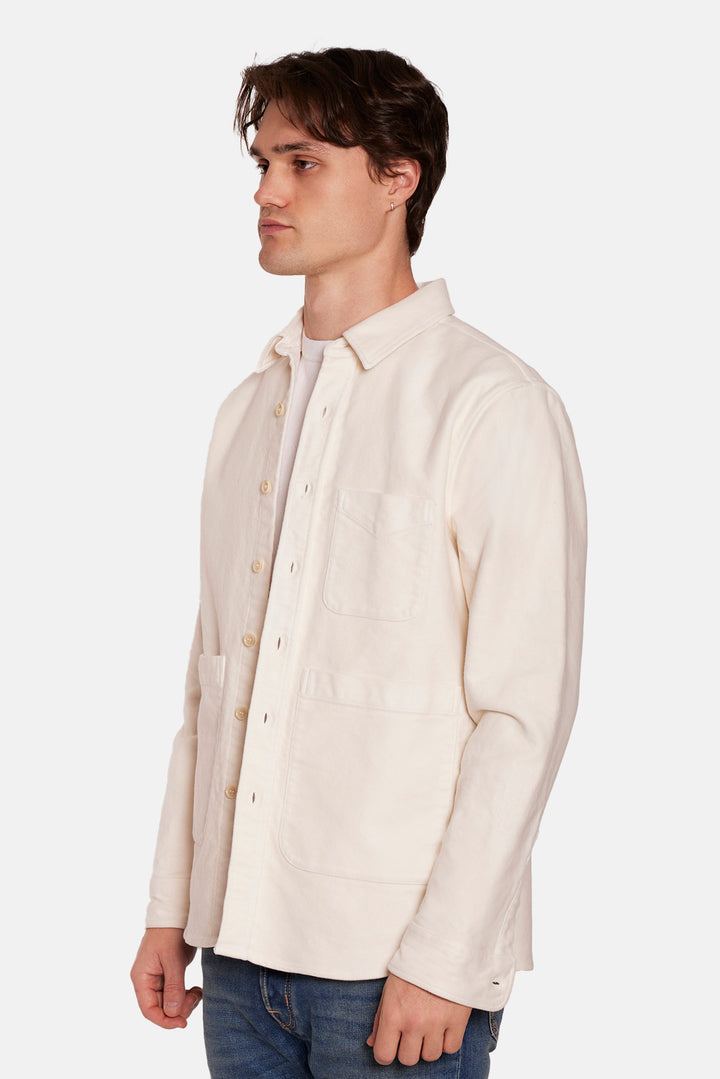 Heavy Twill Overshirt Ivory