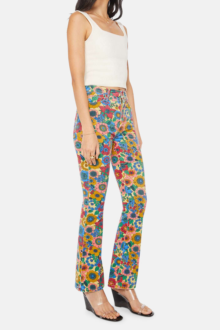 High Waisted Weekender Skimp Track And Flower Fields