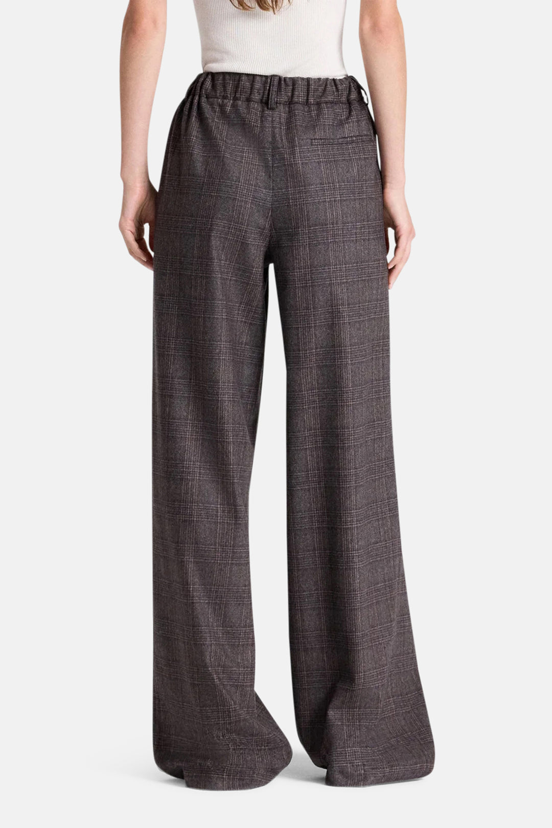 Hudson St Pant in Wool Chocolate Multi