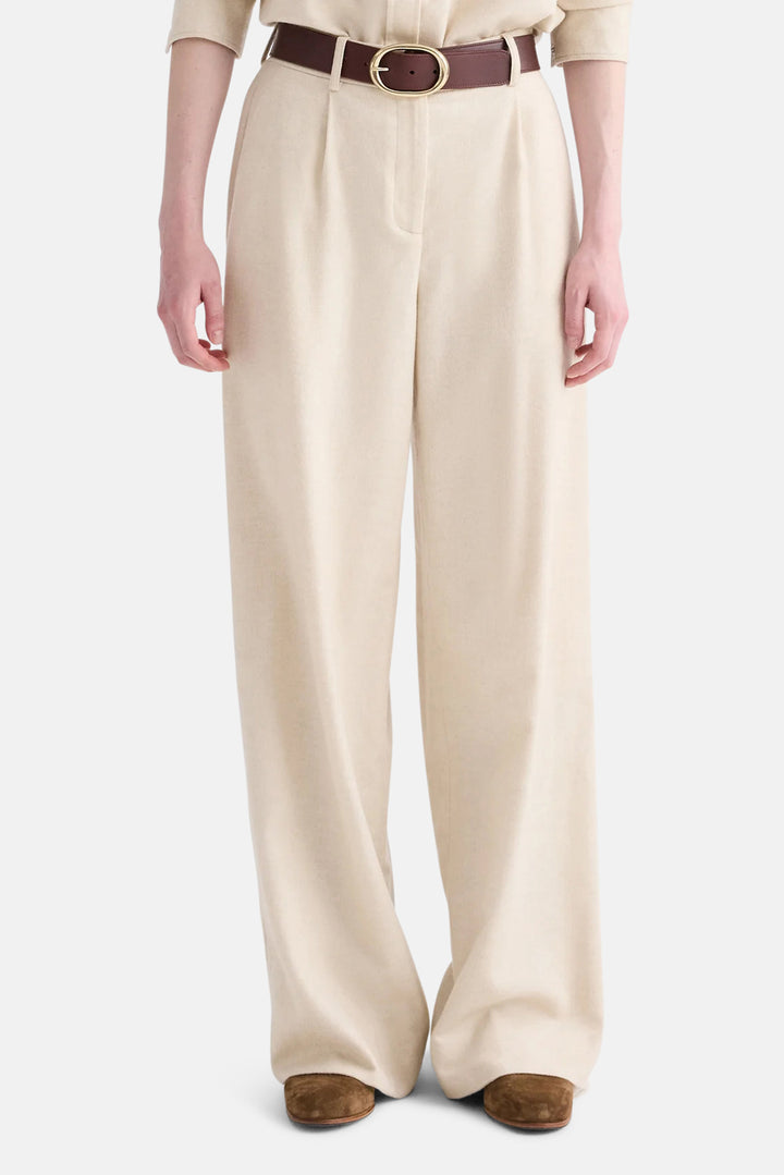 Hudson St Pant in Wool Silk Cashmere Oat