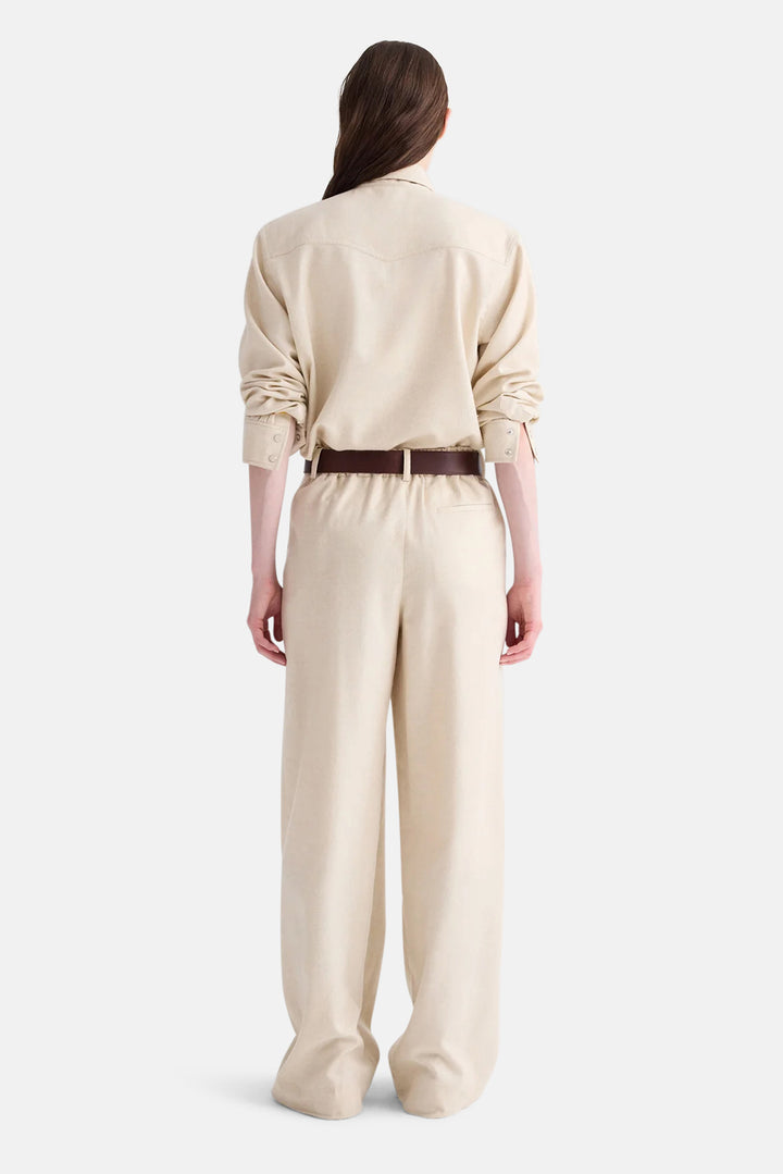 Hudson St Pant in Wool Silk Cashmere Oat