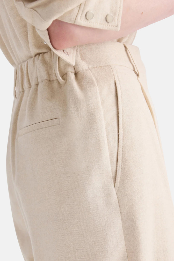 Hudson St Pant in Wool Silk Cashmere Oat