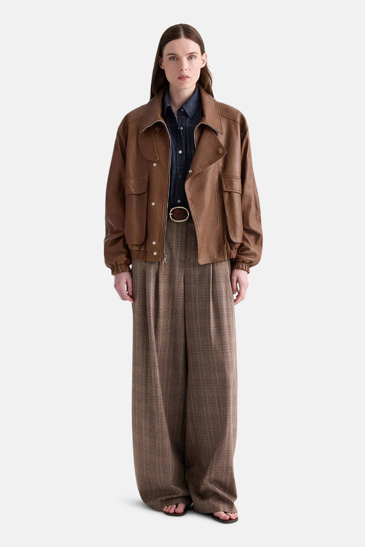 Hunter Jacket in Dolce Leather Bison