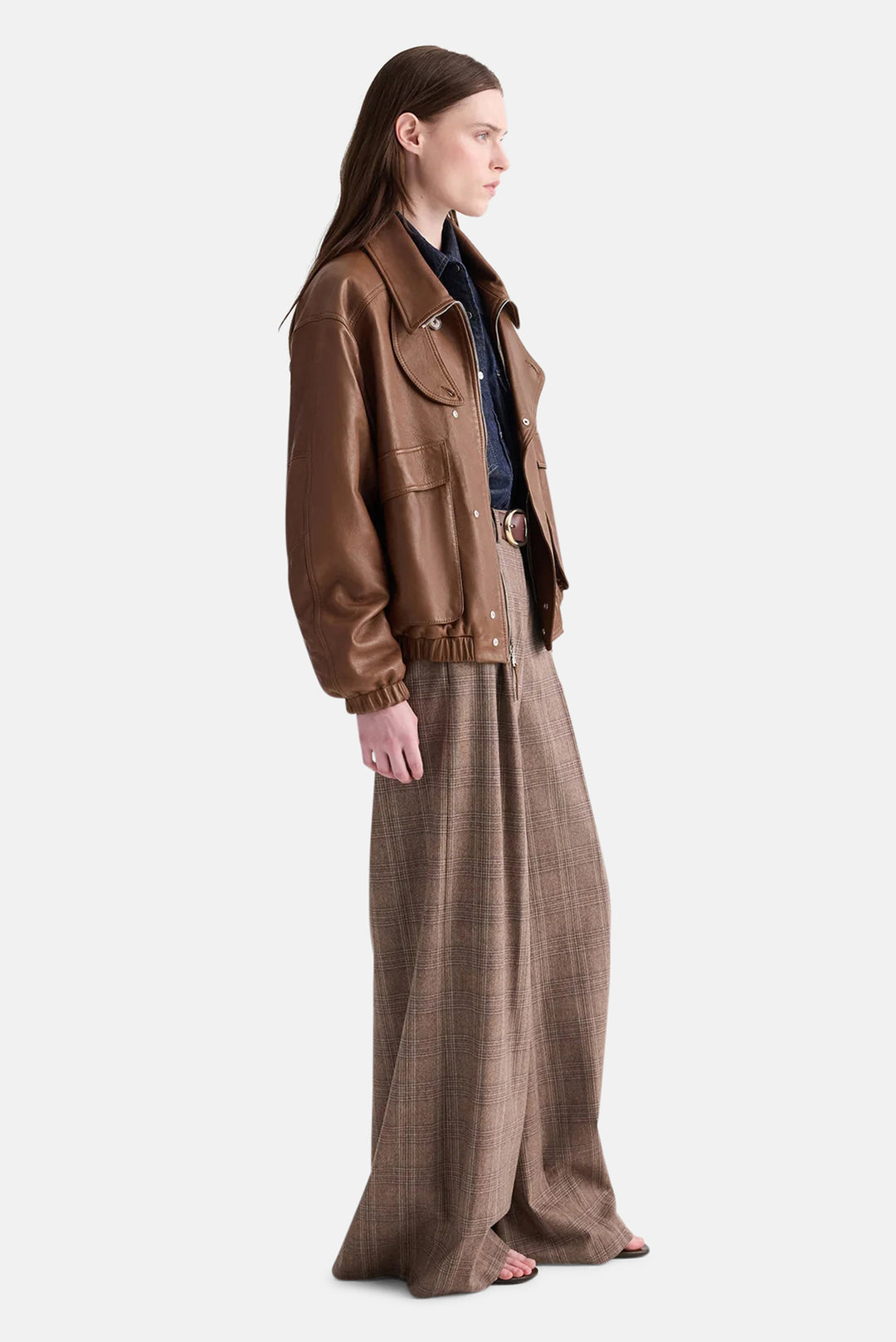 Hunter Jacket in Dolce Leather Bison