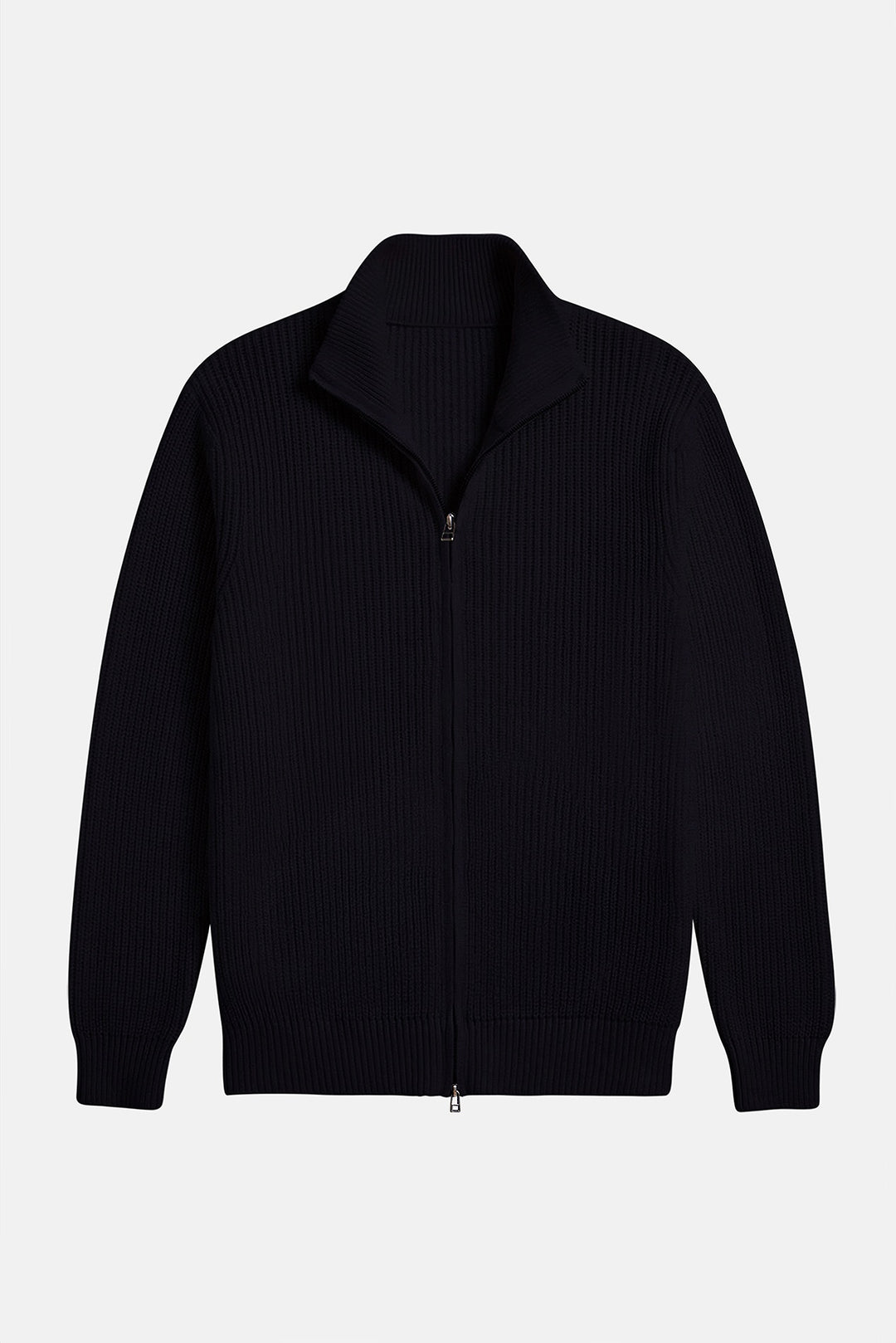 Hunter Ribbed Full Zip Black