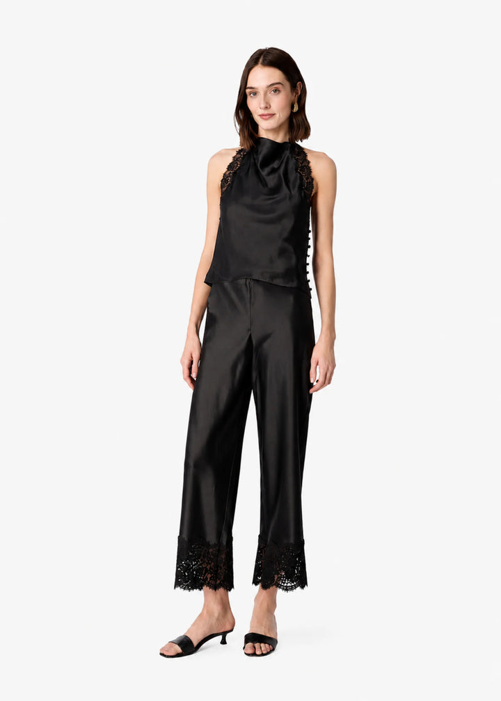 Bristol Mid Rise Lace Pant Black
