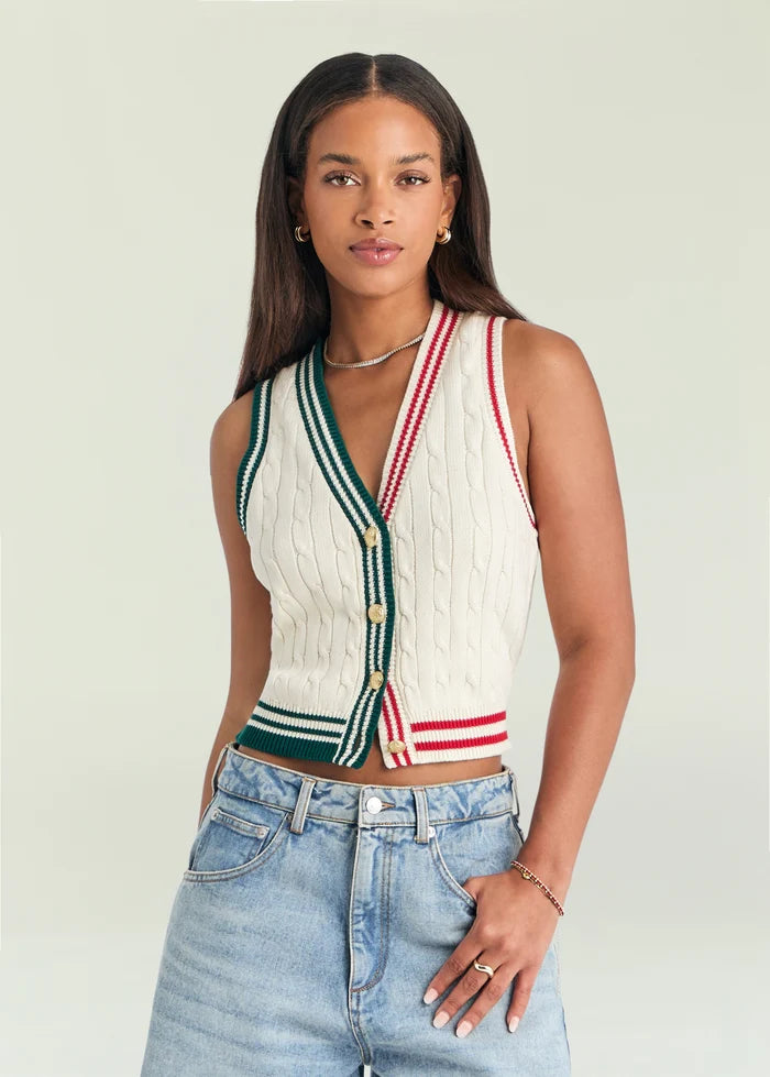 Pearson Vest Eggshell Varsity