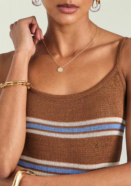 Azriel Knit Mini Dress Cedarwood Stripe