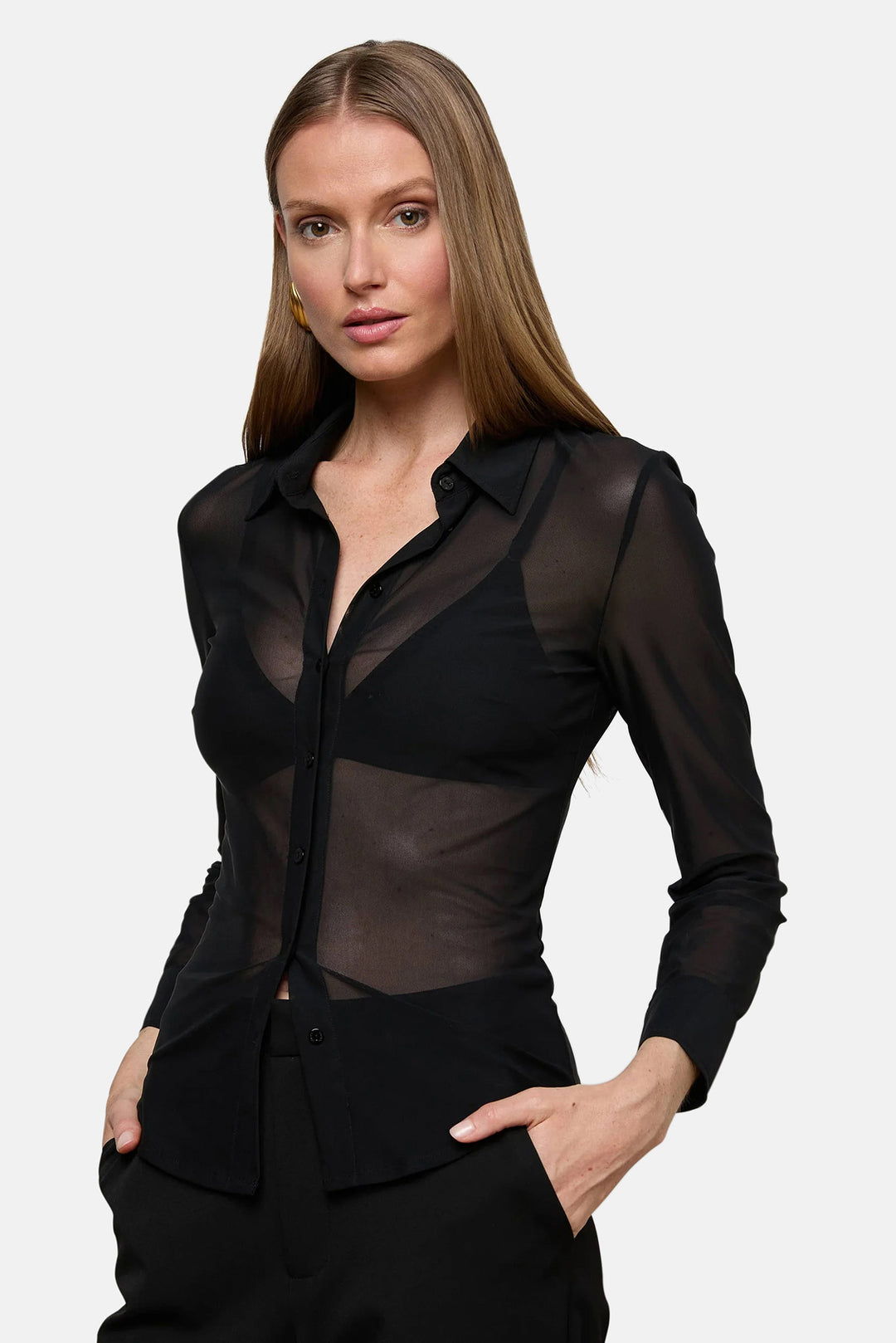 Indiana Mesh Blouse Black