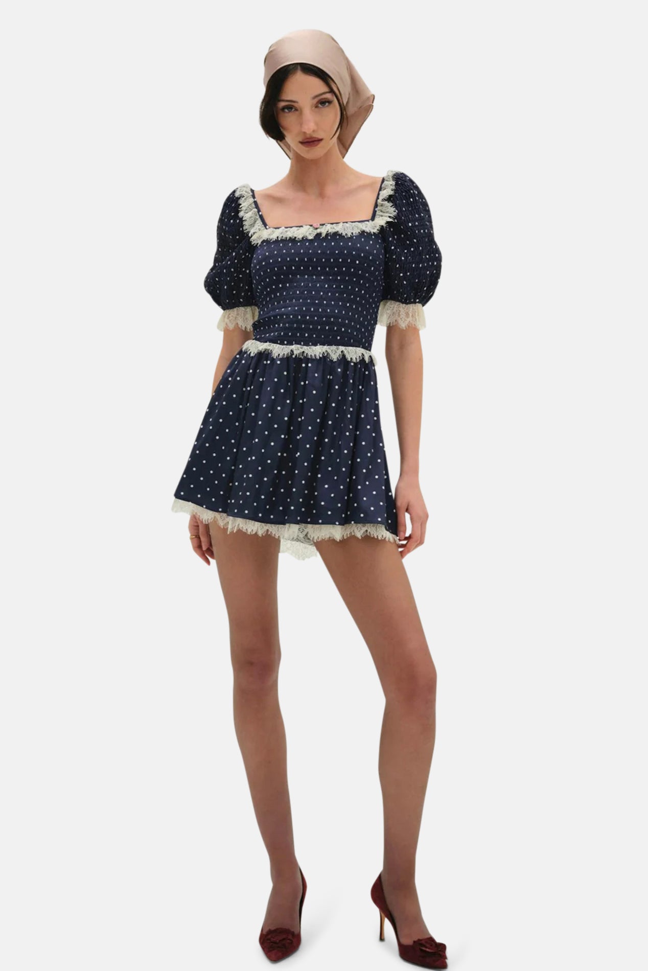 For Love & Lemons Ines Mini Dress Navy – blueandcream