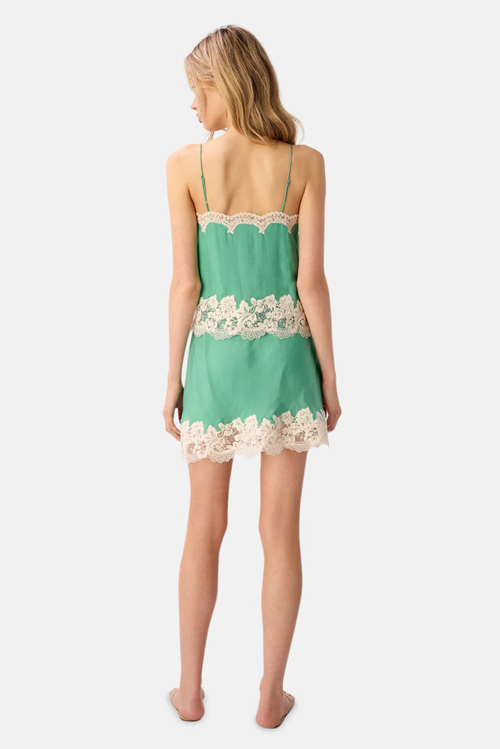 Inez Silk Mini Skirt Meadow