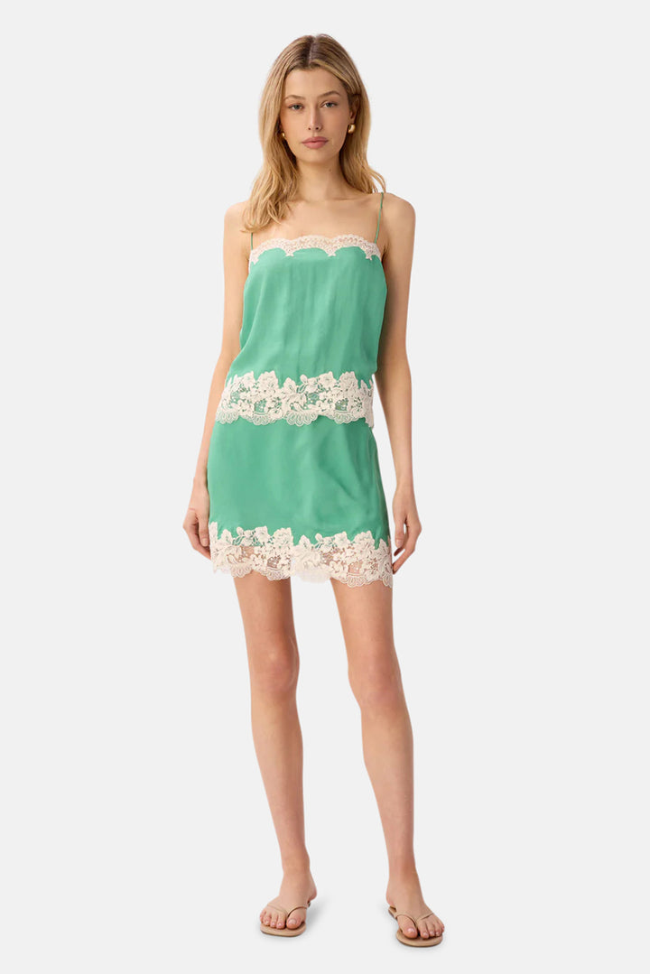 Inez Silk Mini Skirt Meadow