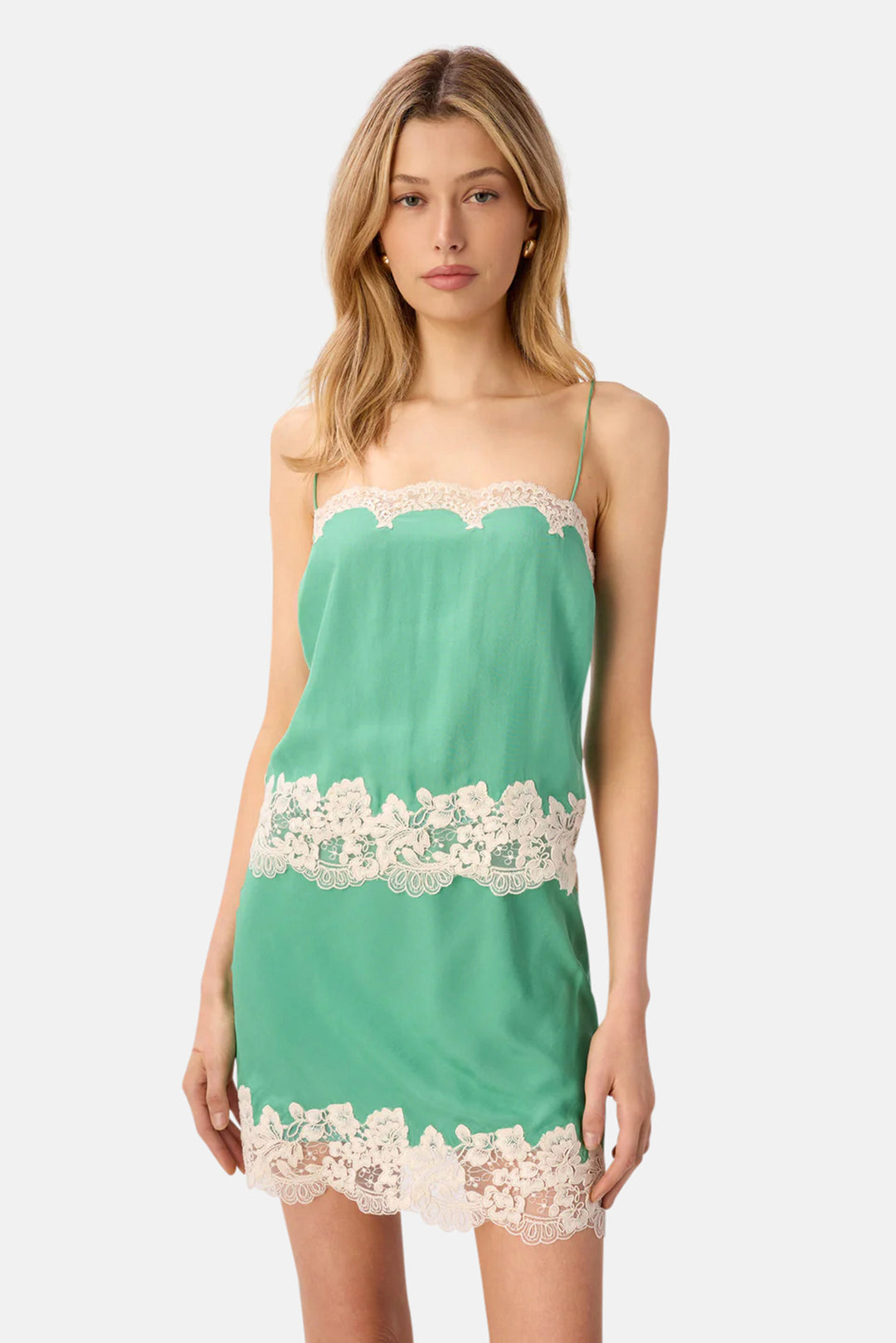 Inez Silk Mini Skirt Meadow