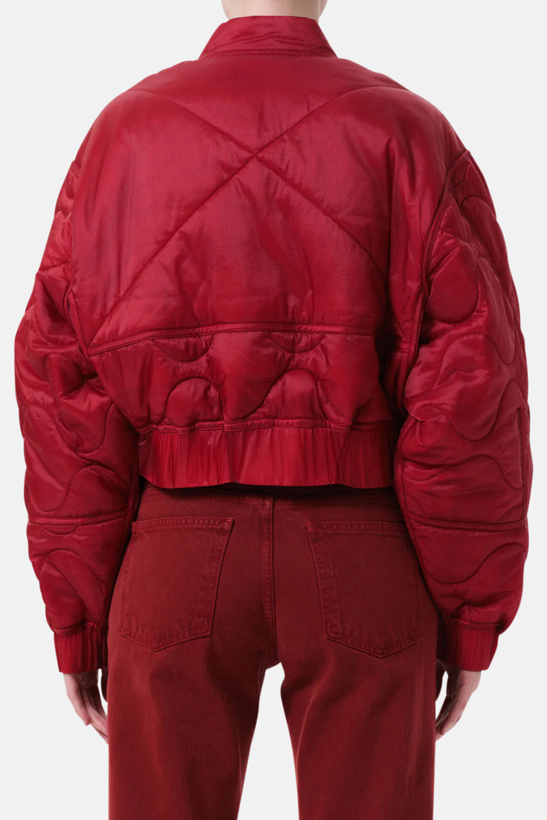 Iona Quilted Jacket In Tomato
