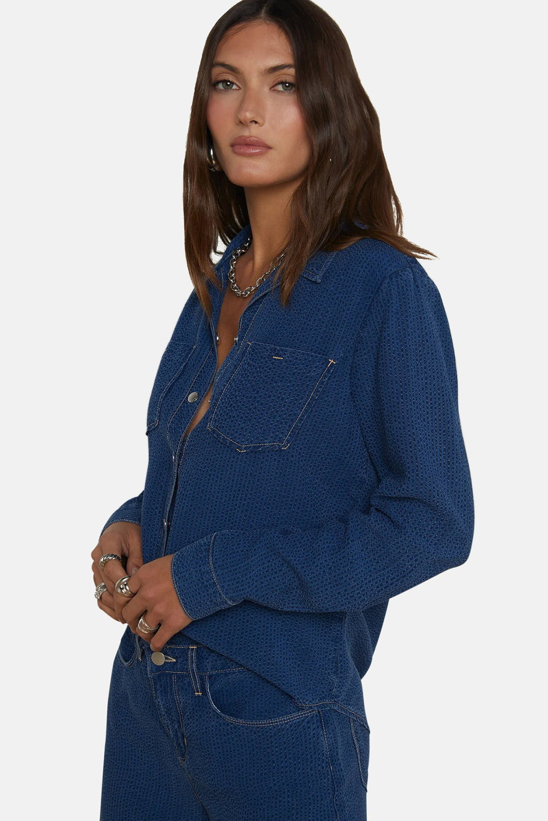Isla Chambray Shirt Heron