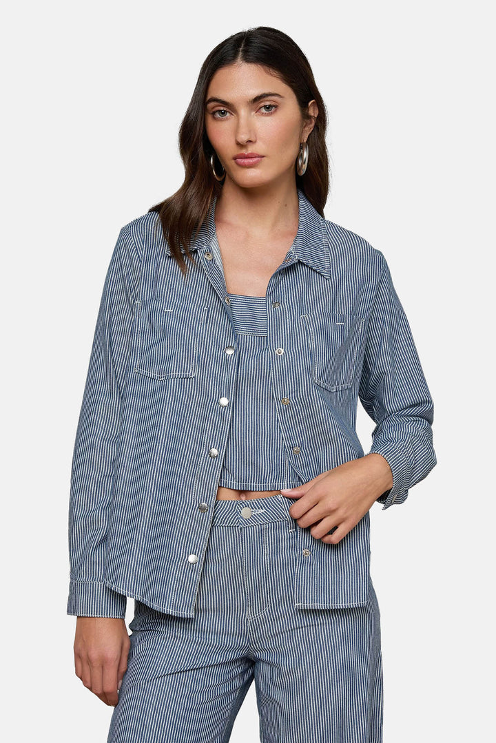 Isla Shirt Azure Blue Stripe