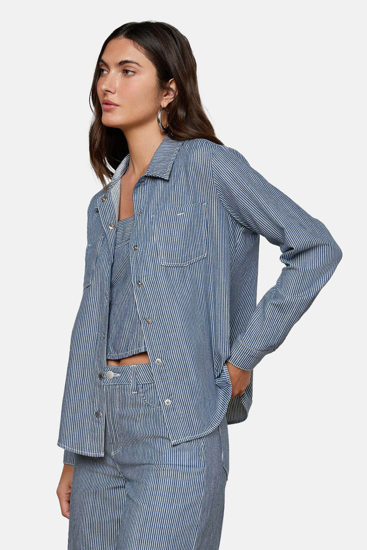 Isla Shirt Azure Blue Stripe