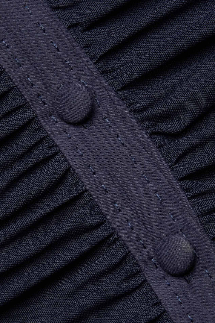 Isola L/S Mesh Button Up Midnight