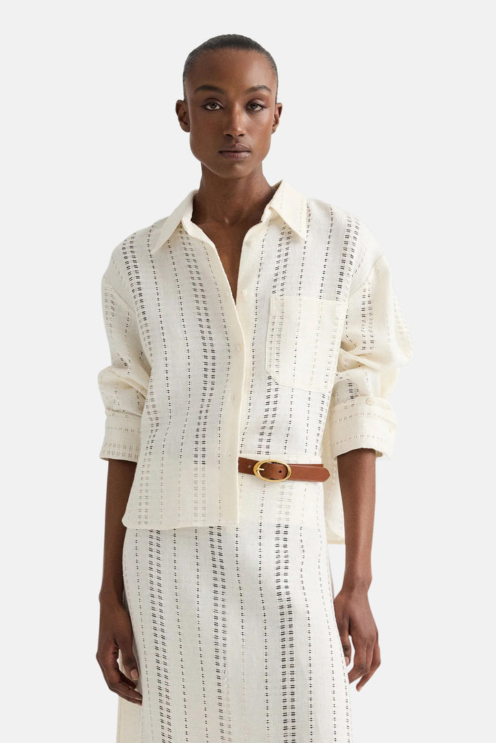 J.D. Shirt In Linen Ivory