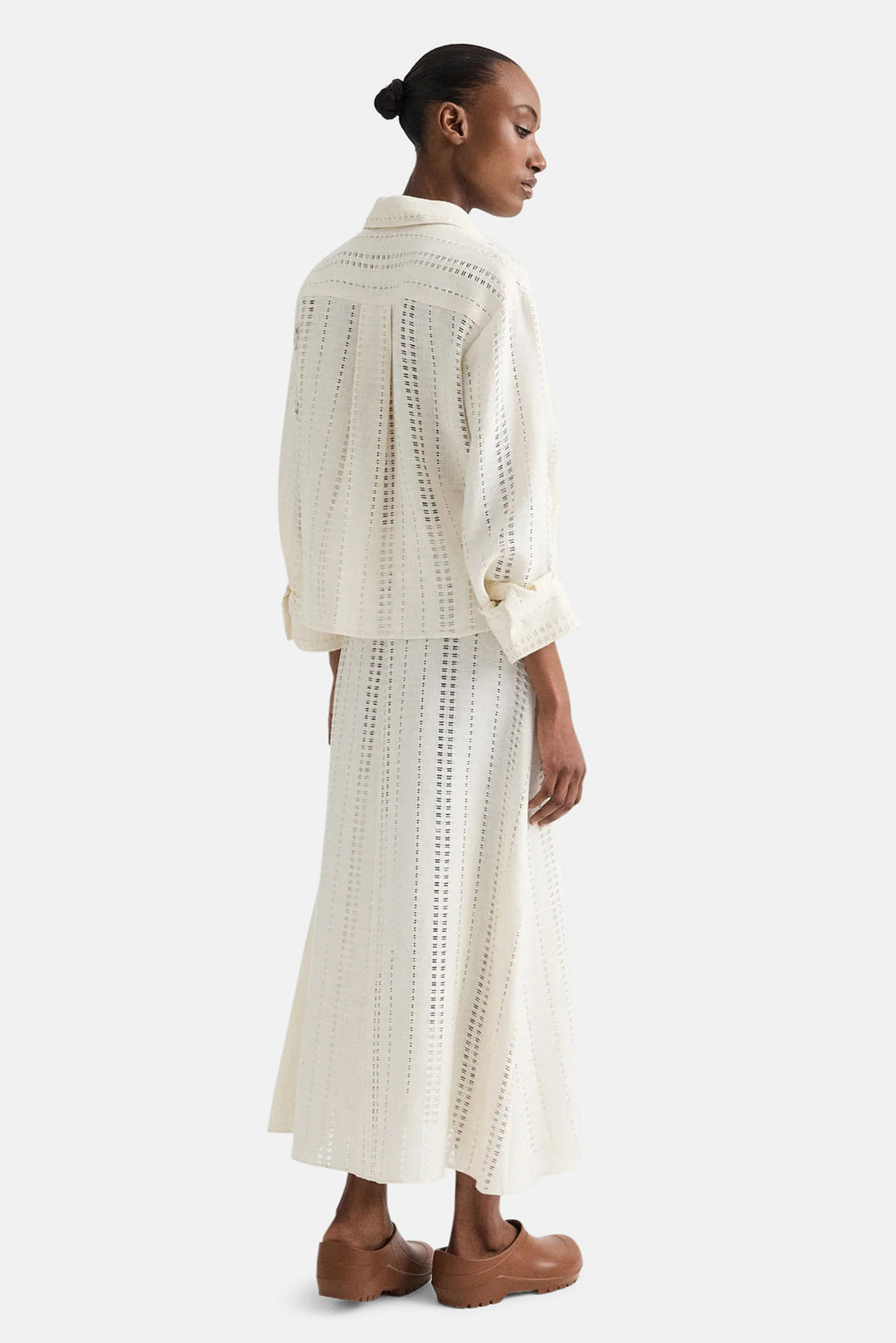 J.D. Shirt In Linen Ivory