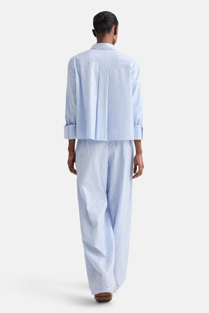 J.D. Shirt in Sequin Blue/Midnight