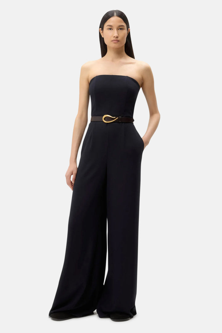 Jade Strapless Wide Leg Jumpsuit Midnight