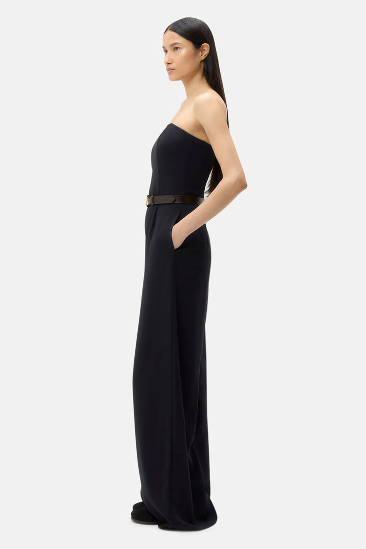 Jade Strapless Wide Leg Jumpsuit Midnight
