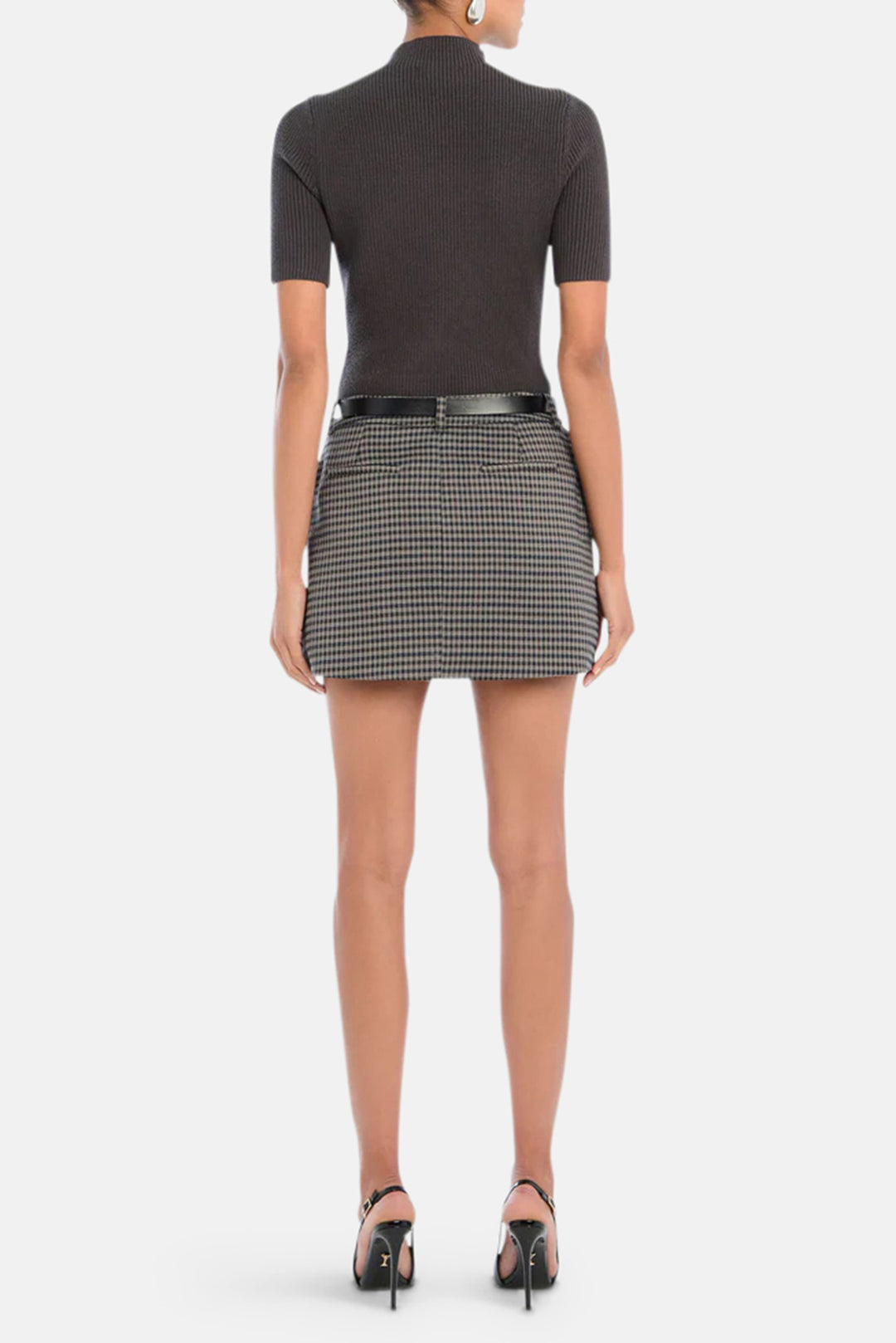 Jann Dress Charcoal Houndstooth