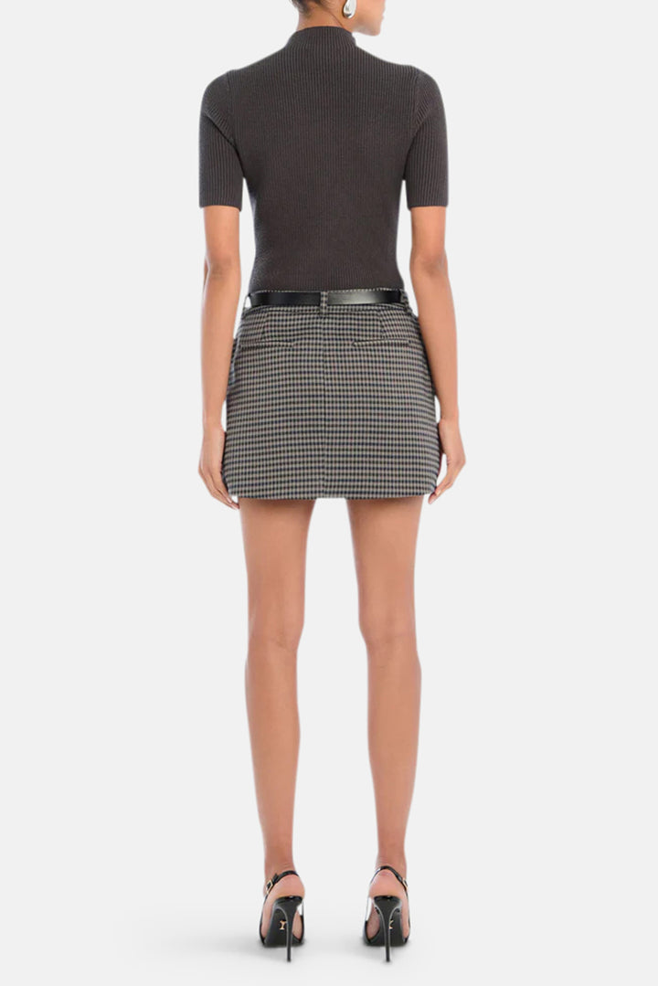 Jann Dress Charcoal Houndstooth