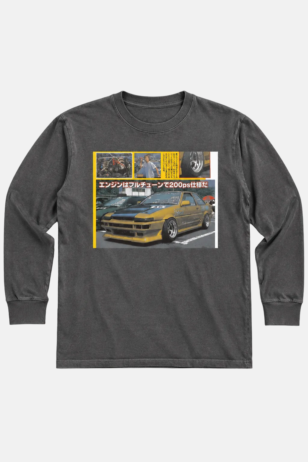 Youth Racer Car Shop Long Sleeve Vintage Black