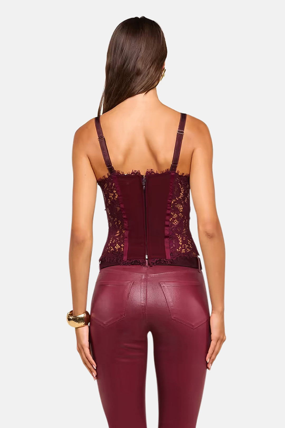 Jenny Lace Bustier Deep Sangria