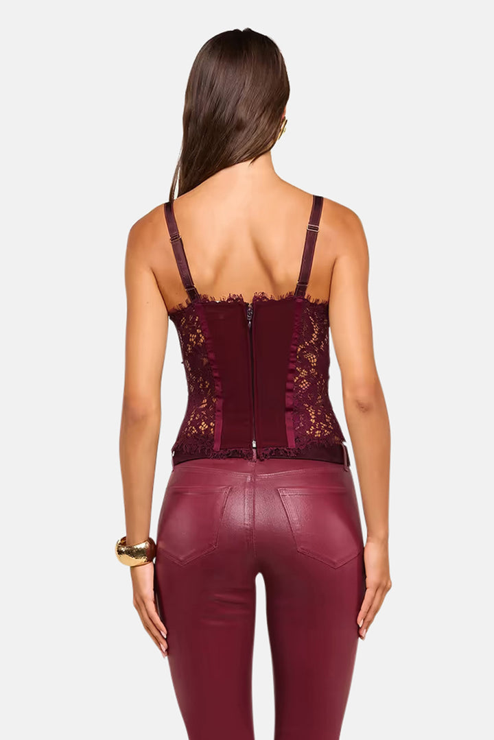 Jenny Lace Bustier Deep Sangria