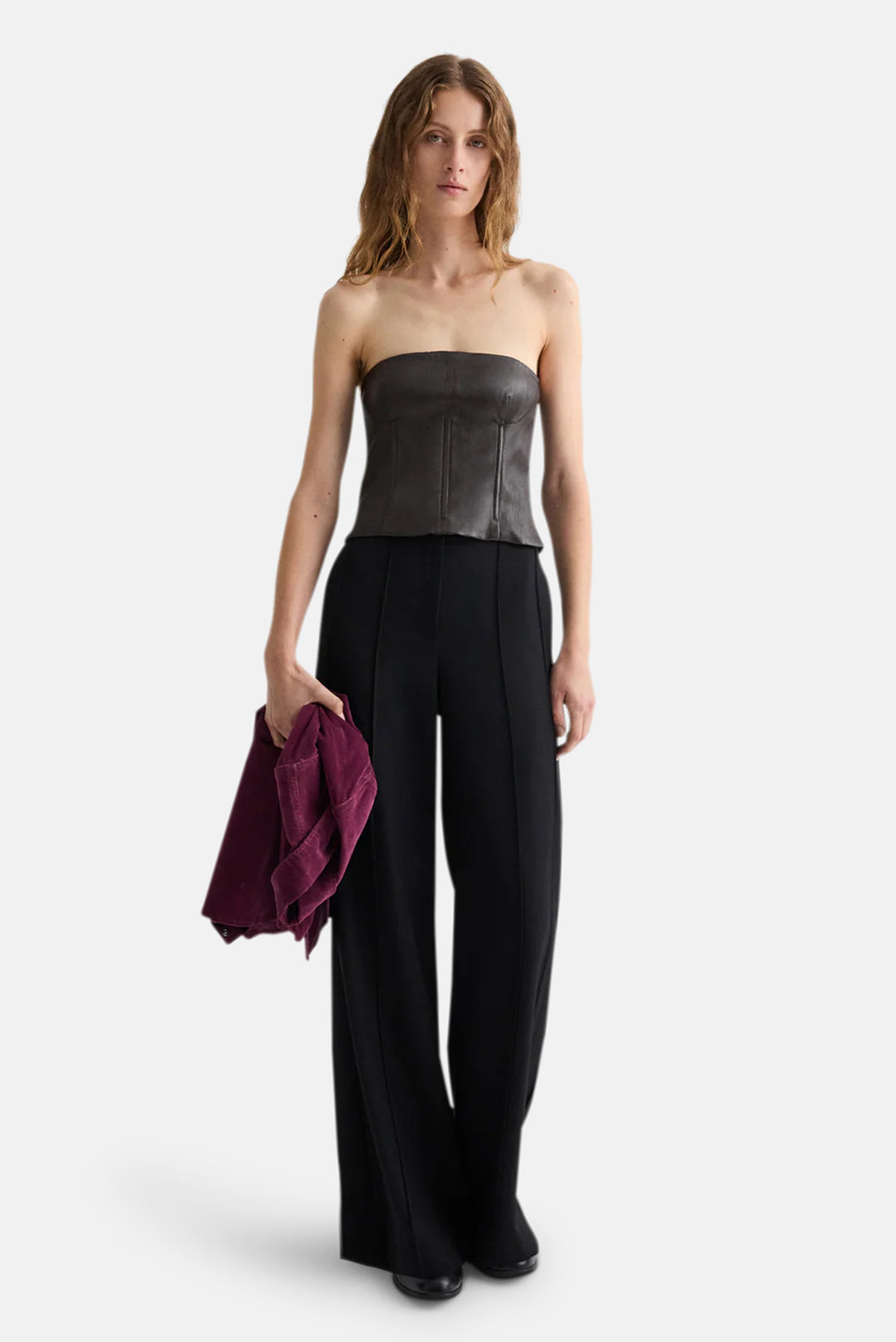 Jillian Bustier In Stretch Leather Delicioso