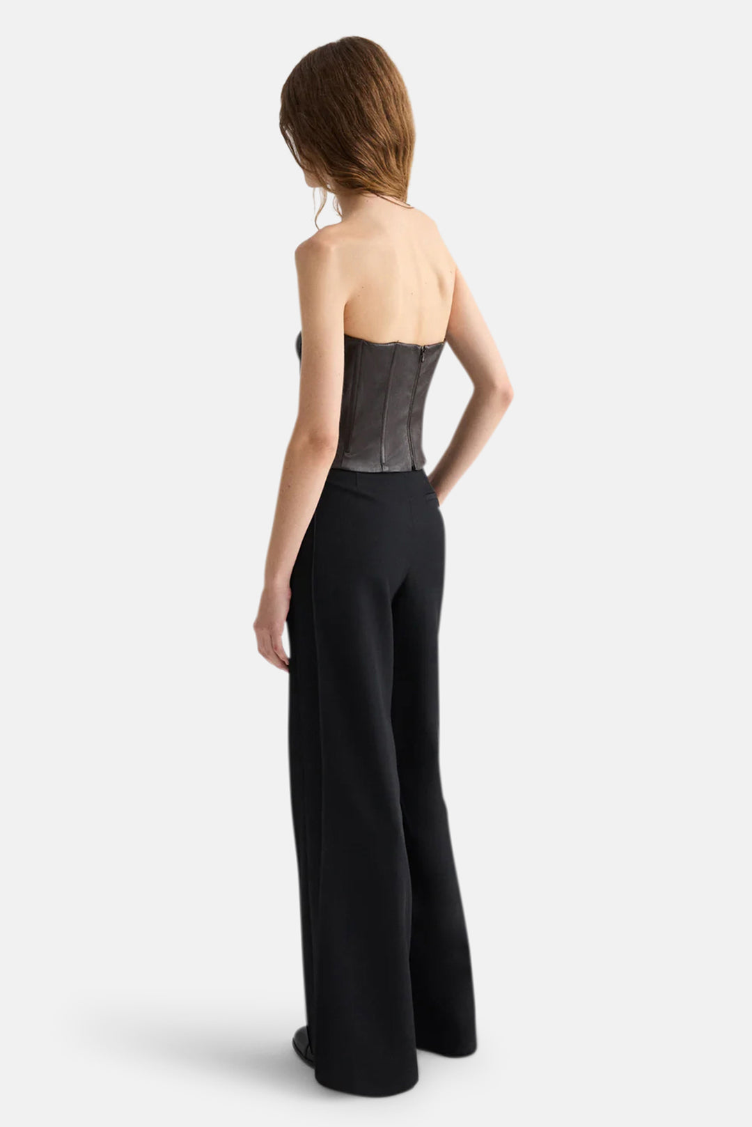 Jillian Bustier In Stretch Leather Delicioso