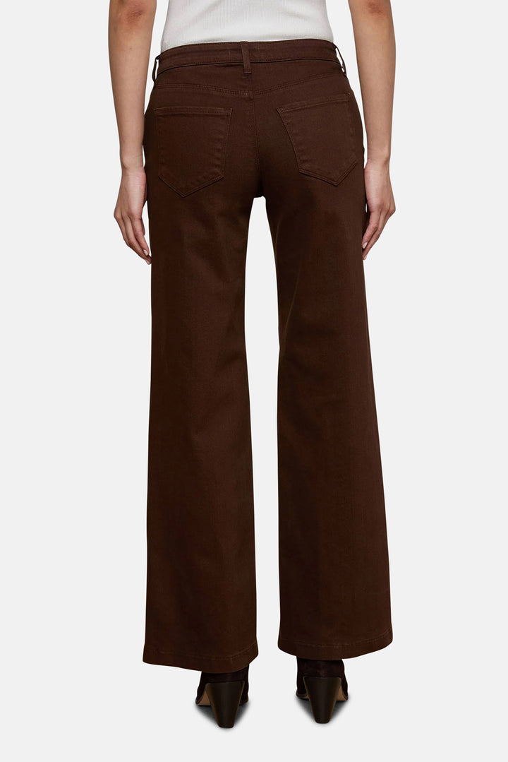 Joanne Low-Rise Wide-Leg Jean Brown