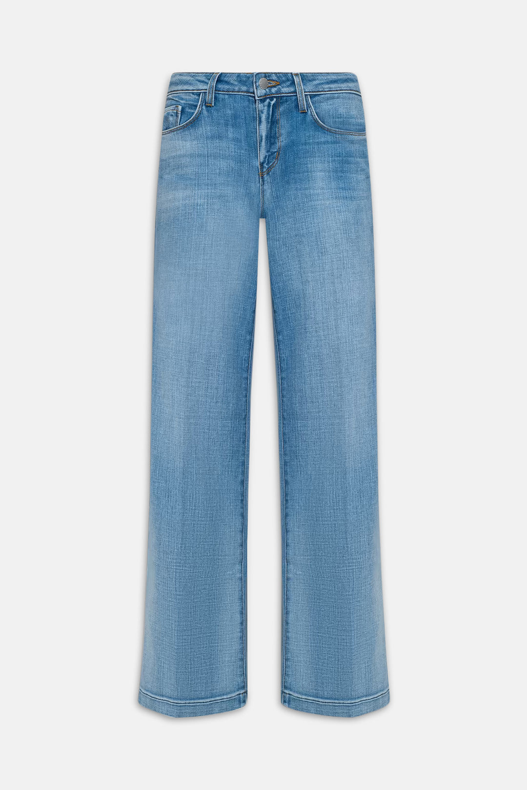 Joanne Low-Rise Wide-Leg Jean Dry Ice