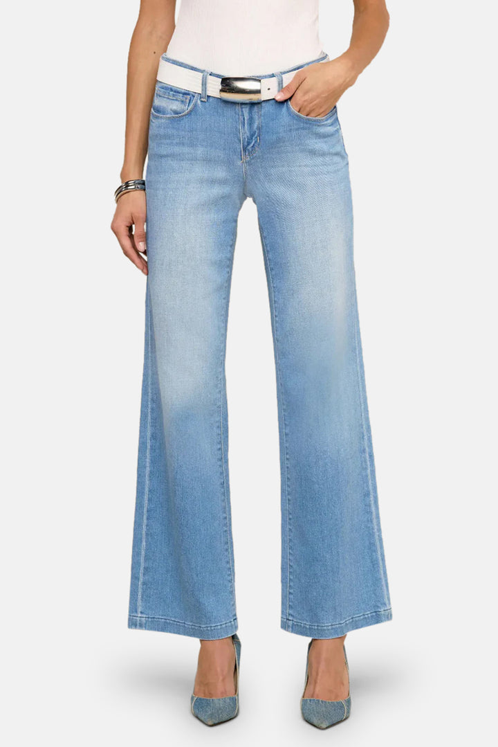 Joanne Low-Rise Wide-Leg Jean Pacific