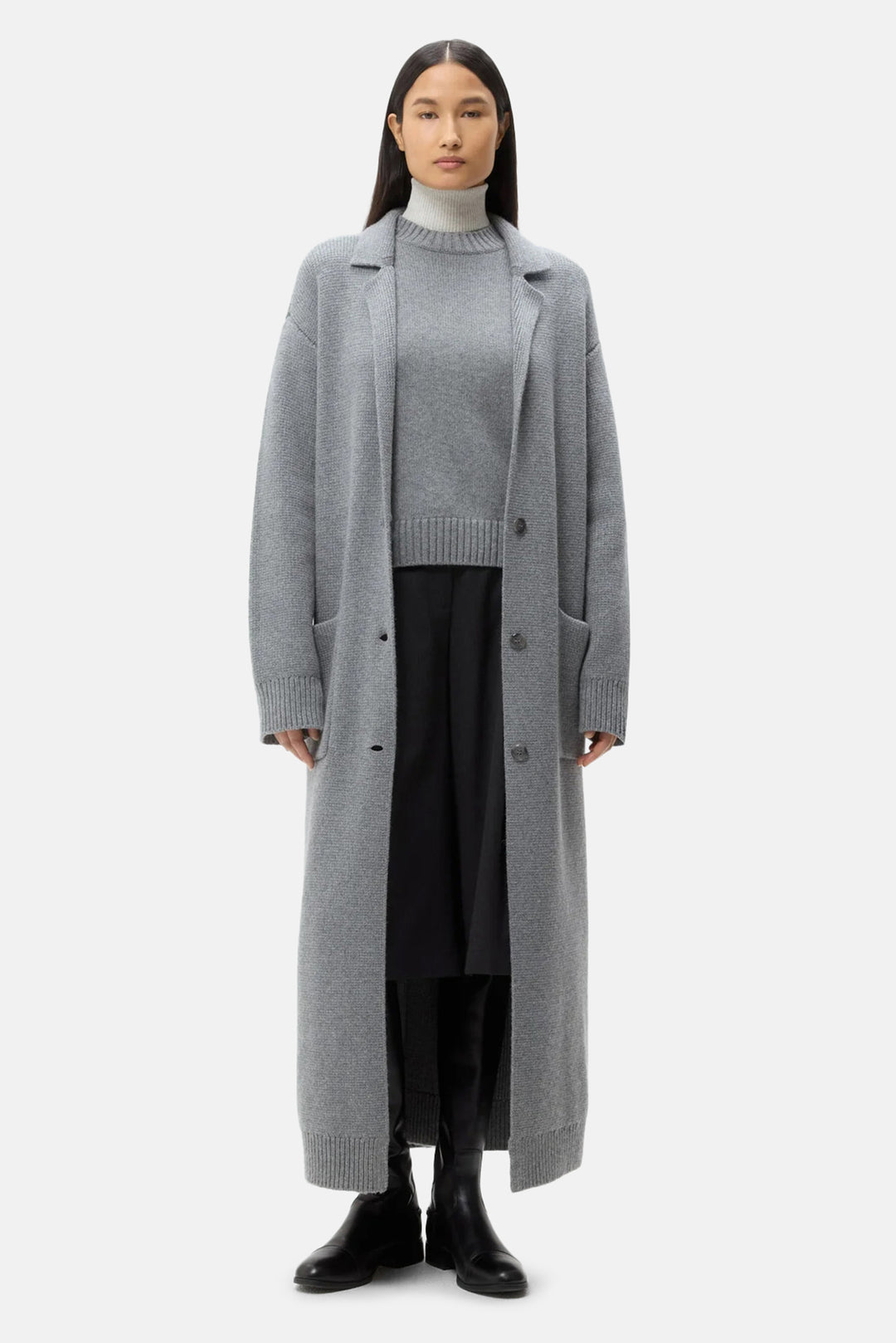 Jordan Cashmere Coat Grey